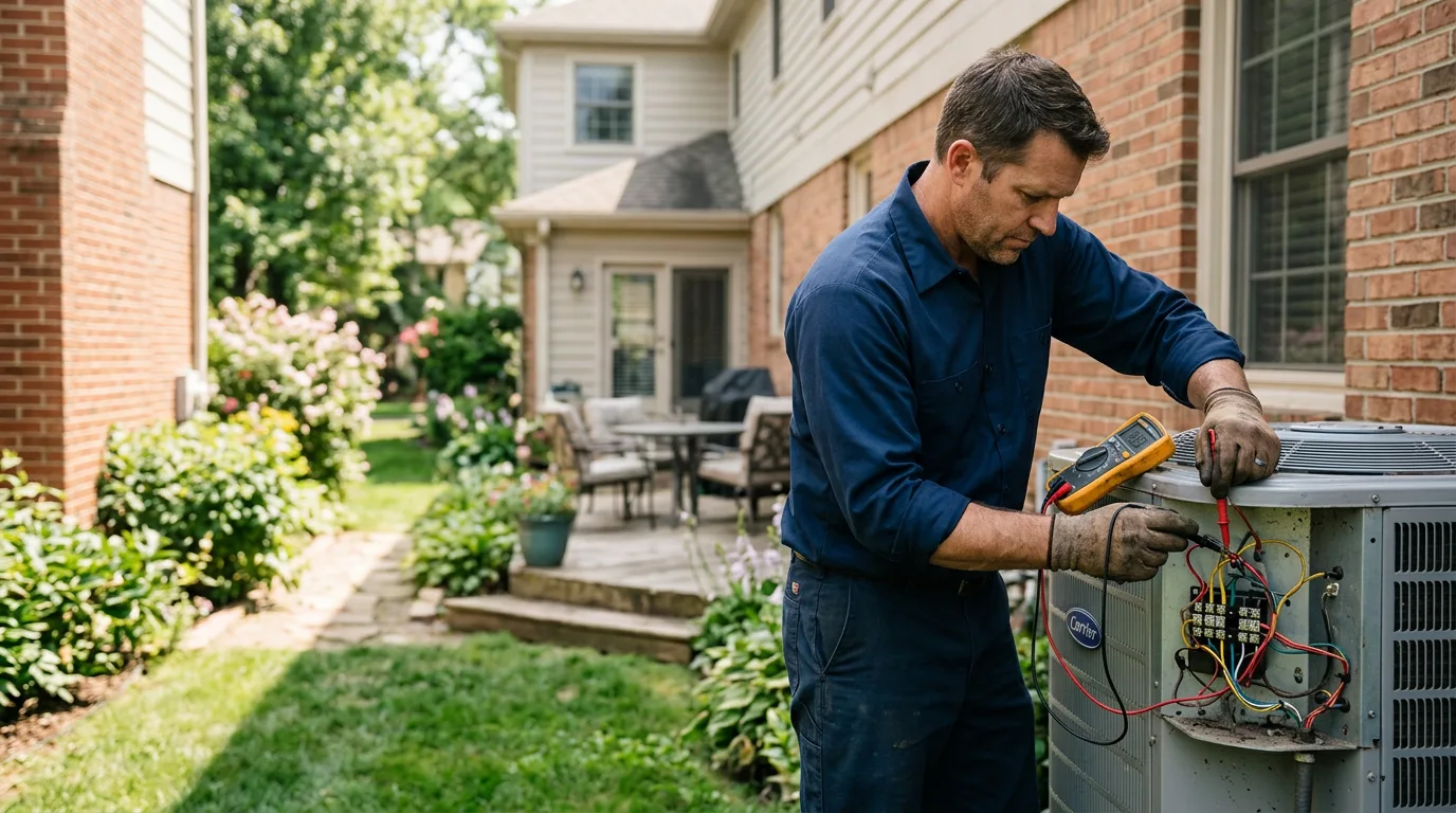 HVAC technician working near Mountain Top, PA